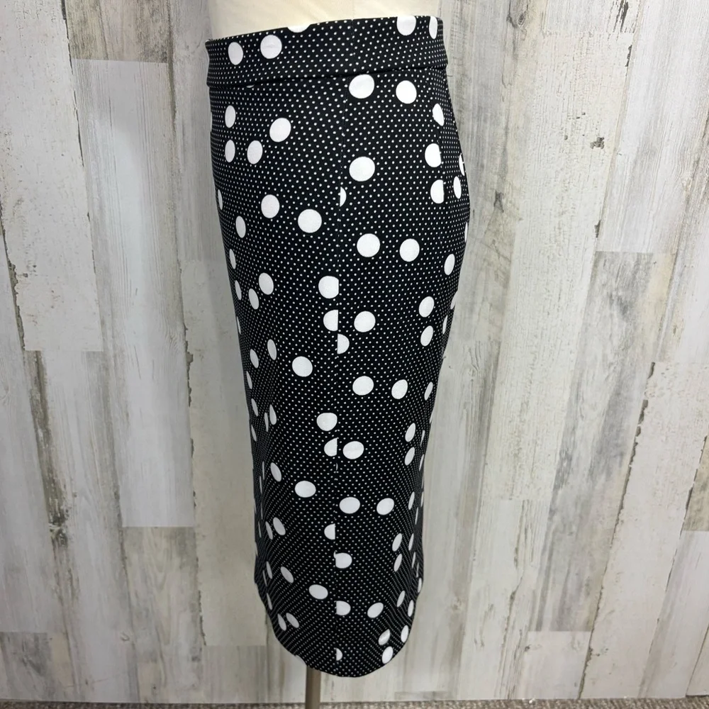 The Limited Black and White‎ Polka Dot Pencil Skirt